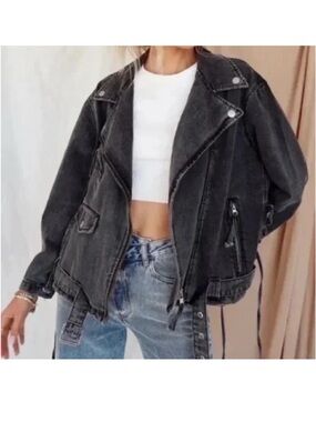 MOD REF moto denim jacket. Size S
